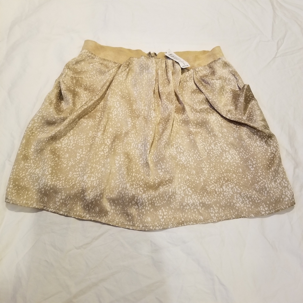 Charlotte Ronson gold size 2 flare miniskirt